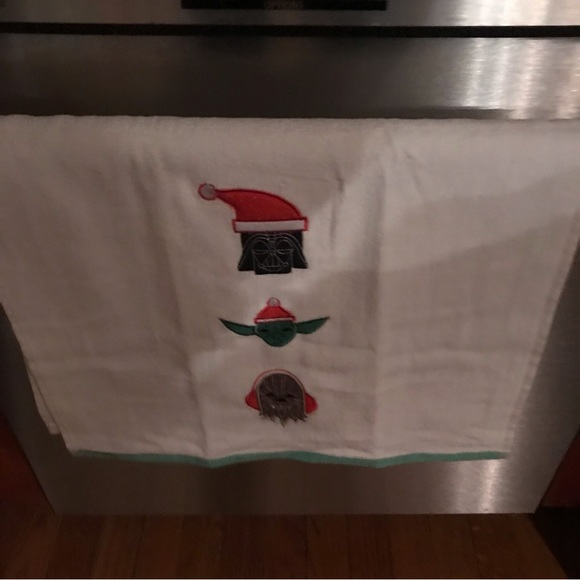 Set of two Star Wars Christmas kitchen towel green tea towel - Picture 5 of 7